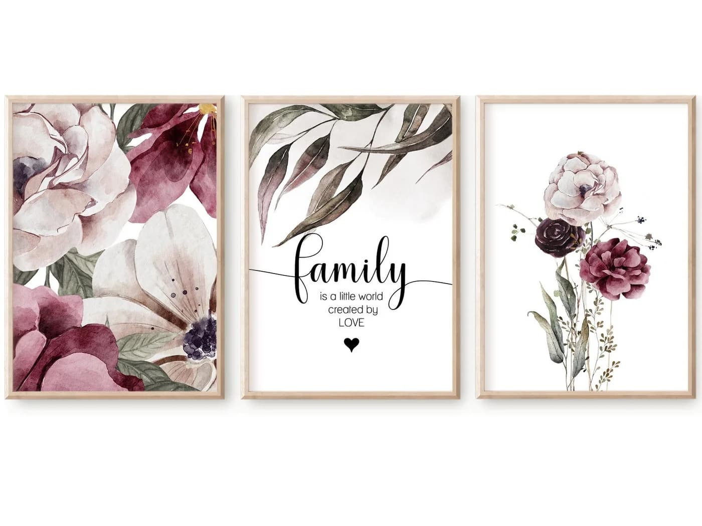 homestyle-accessoires Bilderset FAMILY IS A LITTLE WORLD - LOVE 3er Set - Bild 2