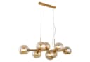 ZMH LED Pendelleuchte Glas Kugel 8-flammig Retro Transparent Bild 2