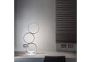 ZMH LED Tischleuchte Modern Ring Aluminium Dimmbar Warmweiß Bild 3