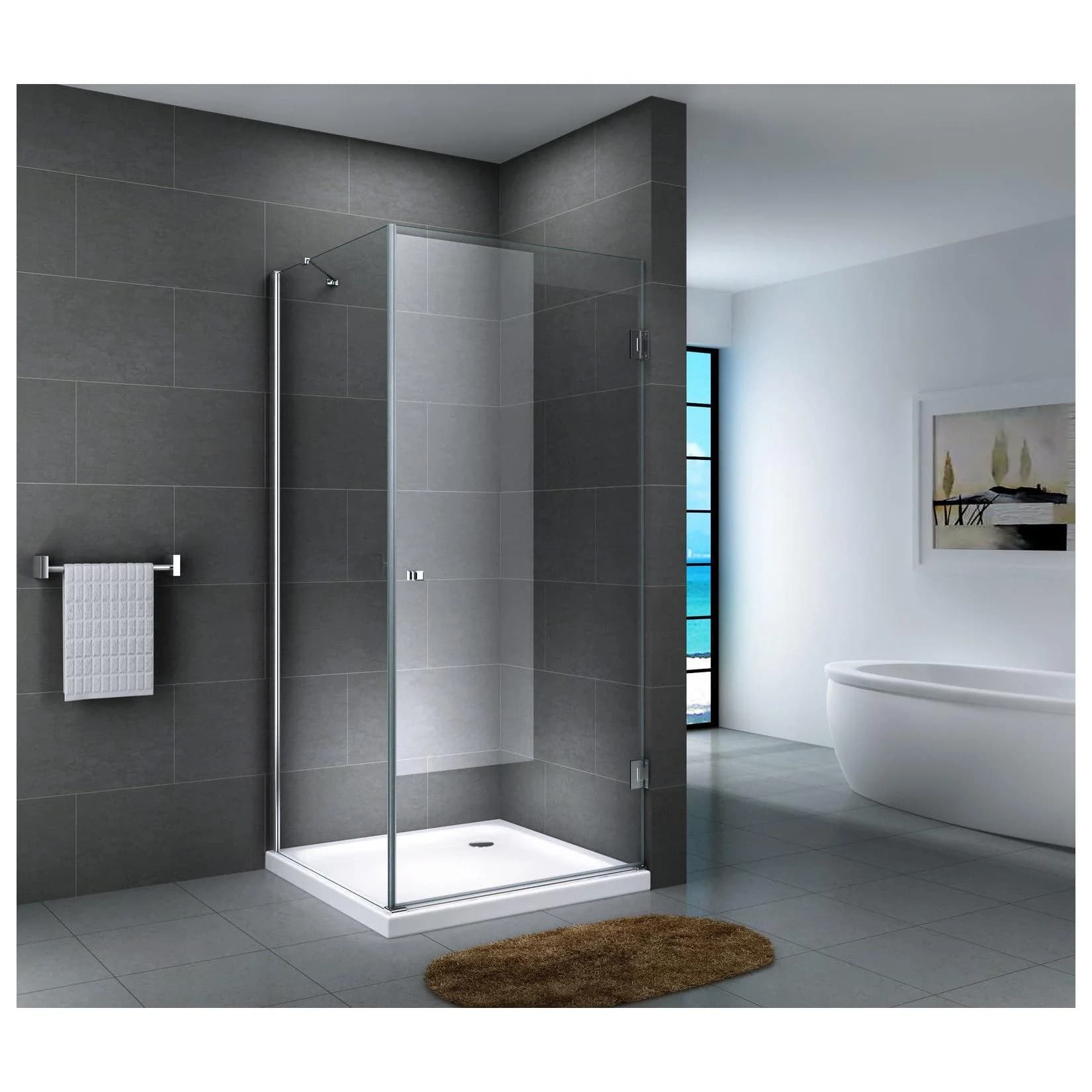 Fa-Bausysteme Glasdusche Eger Klarglas 100x100 cm