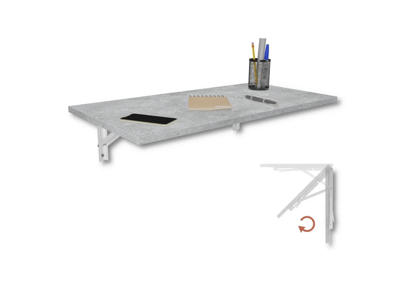 KDR Produktgestaltung Klapptisch 80x40 Wandklapptisch Betonoptik - Bild 2