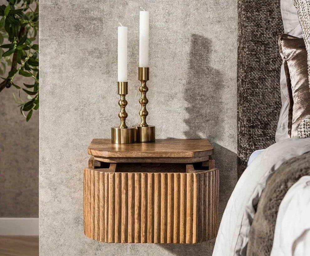 Maison ESTO Wandnachttisch LAWELL XS hängend beige mit 1 Schublade - Bild 2