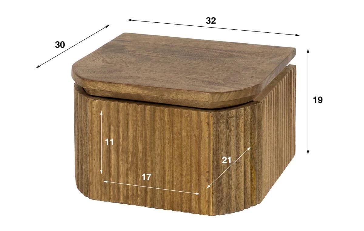 Maison ESTO Wandnachttisch LAWELL XS hängend beige mit 1 Schublade - Bild 4