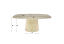 LEVEN Lifestyle Esstisch TRAVENTO 180 cm oval, Keramik-Tischplatte in Travertinoptik Bild 4