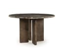 LEVEN Esstisch Lerida Marmor Mangoholz Rund Hotel-Chic Bild 2
