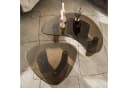 LEVEN Lifestyle Couchtisch-Set LUNA 2-tlg. mit Rauchglasplatte und Eichenoptik Bild 3