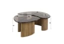 LEVEN Lifestyle Couchtisch-Set LUNA 2-tlg. mit Rauchglasplatte und Eichenoptik Bild 4
