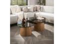 LEVEN Lifestyle Couchtisch-Set KANSO 2-tlg. Rauchglas Eichenoptik Bild 2