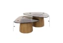LEVEN Lifestyle Couchtisch-Set KANSO 2-tlg. Rauchglas Eichenoptik Bild 4