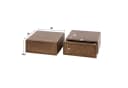 LEVEN Lifestyle Nachttisch FAME 2er Set schwebend massiv Akazienholz braun Bild 5