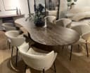 Maison ESTO Esstisch oval organische Form Mango massiv Holz Bild 1