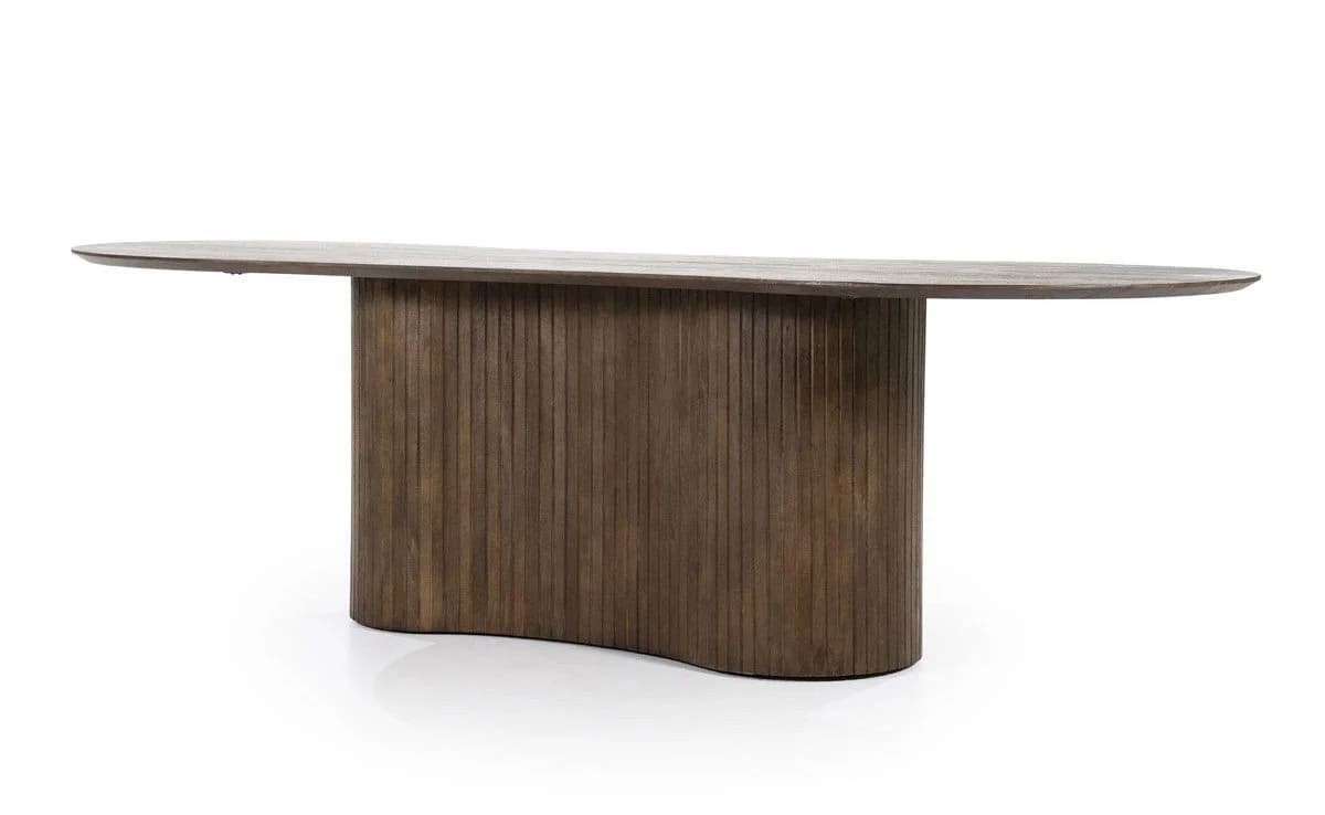Maison ESTO Esstisch oval organische Form Mango massiv Holz - Bild 2