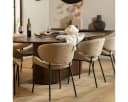 Maison ESTO Esstisch oval organische Form Mango massiv Holz Bild 3