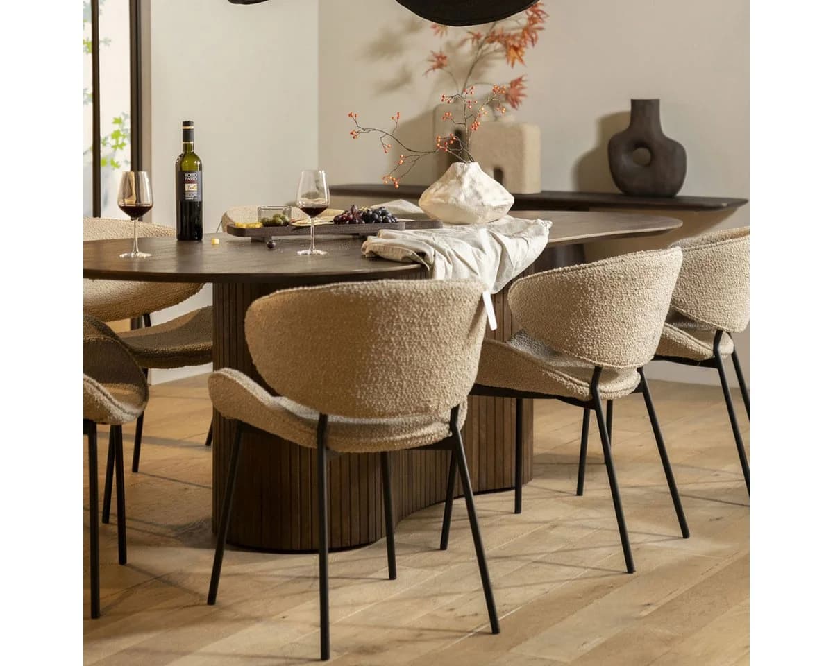Maison ESTO Esstisch oval organische Form Mango massiv Holz - Bild 3