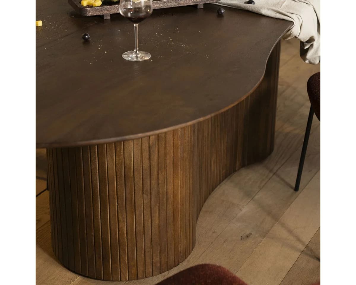 Maison ESTO Esstisch oval organische Form Mango massiv Holz - Bild 5