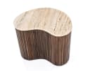 LEVEN Lifestyle Couchtisch LARIE Travertin Holz Bild 1