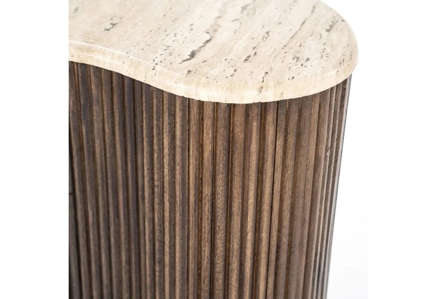 LEVEN Lifestyle Couchtisch LARIE Travertin Holz - Bild 3