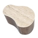 LEVEN Lifestyle Couchtisch LARIE Travertin Holz Bild 3