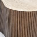 LEVEN Lifestyle Couchtisch LARIE Travertin Holz Bild 4