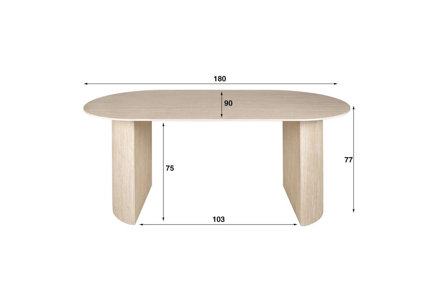 LEVEN Lifestyle Esstisch FLORENZO 180 cm oval - Bild 4