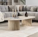 LEVEN Lifestyle Couchtisch FLORENZO Travertin-Optik Keramik Bild 2