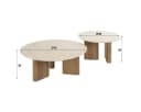 LEVEN Lifestyle Couchtisch VENEZIANA 2´er Set Travertinoptik Keramik Bild 4