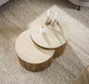 LEVEN Lifestyle Couchtisch 2er-Set ZEN STONE Travertin Bild 2