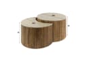 LEVEN Lifestyle Couchtisch 2er-Set ZEN STONE Travertin Bild 4
