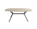 LEVEN Lifestyle Esstisch oval Keramik Travertin 180 cm beige Bild 1