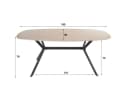 LEVEN Lifestyle Esstisch oval Keramik Travertin 180 cm beige Bild 4