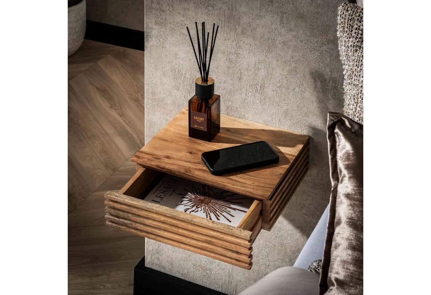 LEVEN Lifestyle Nachttisch STURO XS 2er-Set 30x25 cm Holz