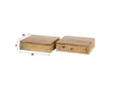 LEVEN Lifestyle Nachttisch STURO XS 2er-Set 30x25 cm Holz Bild 3