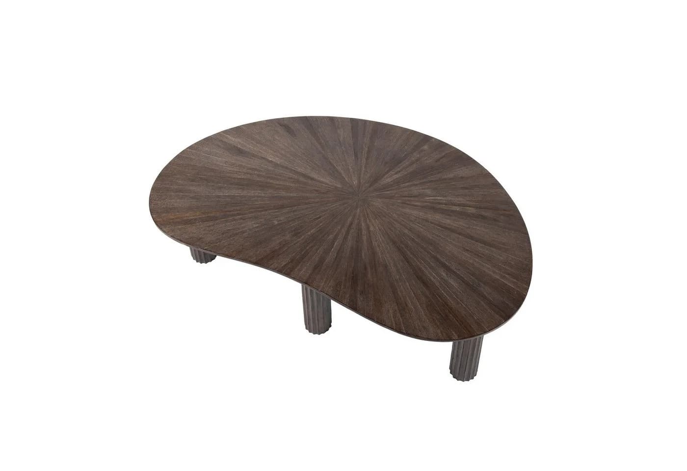 Maison ESTO Couchtisch MOJO Nierenförmig aus Teakholz Dunkelbraun - Bild 4