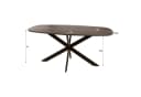 Maison ESTO Esstisch ELVAN Oval Massivholz Braun Bild 4