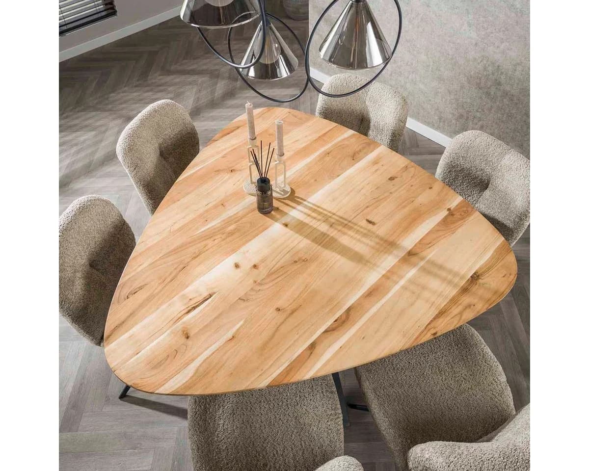 LEVEN Lifestyle Esstisch TRIANGEL Dreieckig Massivholz 135x135 cm - Bild 2