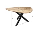 LEVEN Lifestyle Esstisch TRIANGEL Dreieckig Massivholz 135x135 cm Bild 4