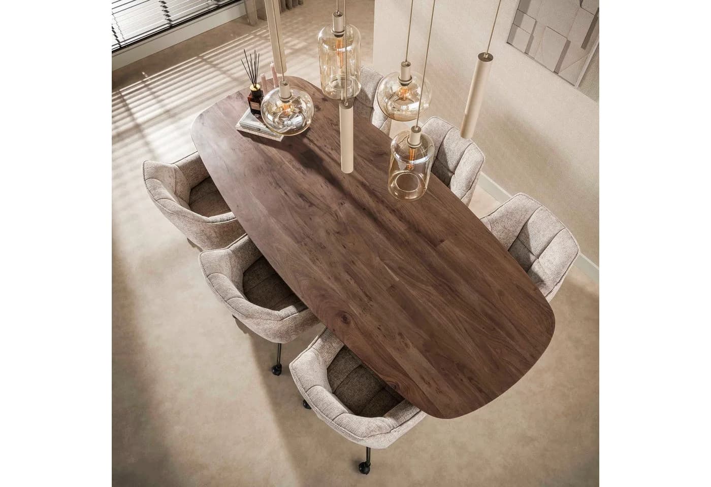 leven! Annekathrin Storkebaum LED Pendelleuchte LUMORA 7-flammig beige - Bild 5