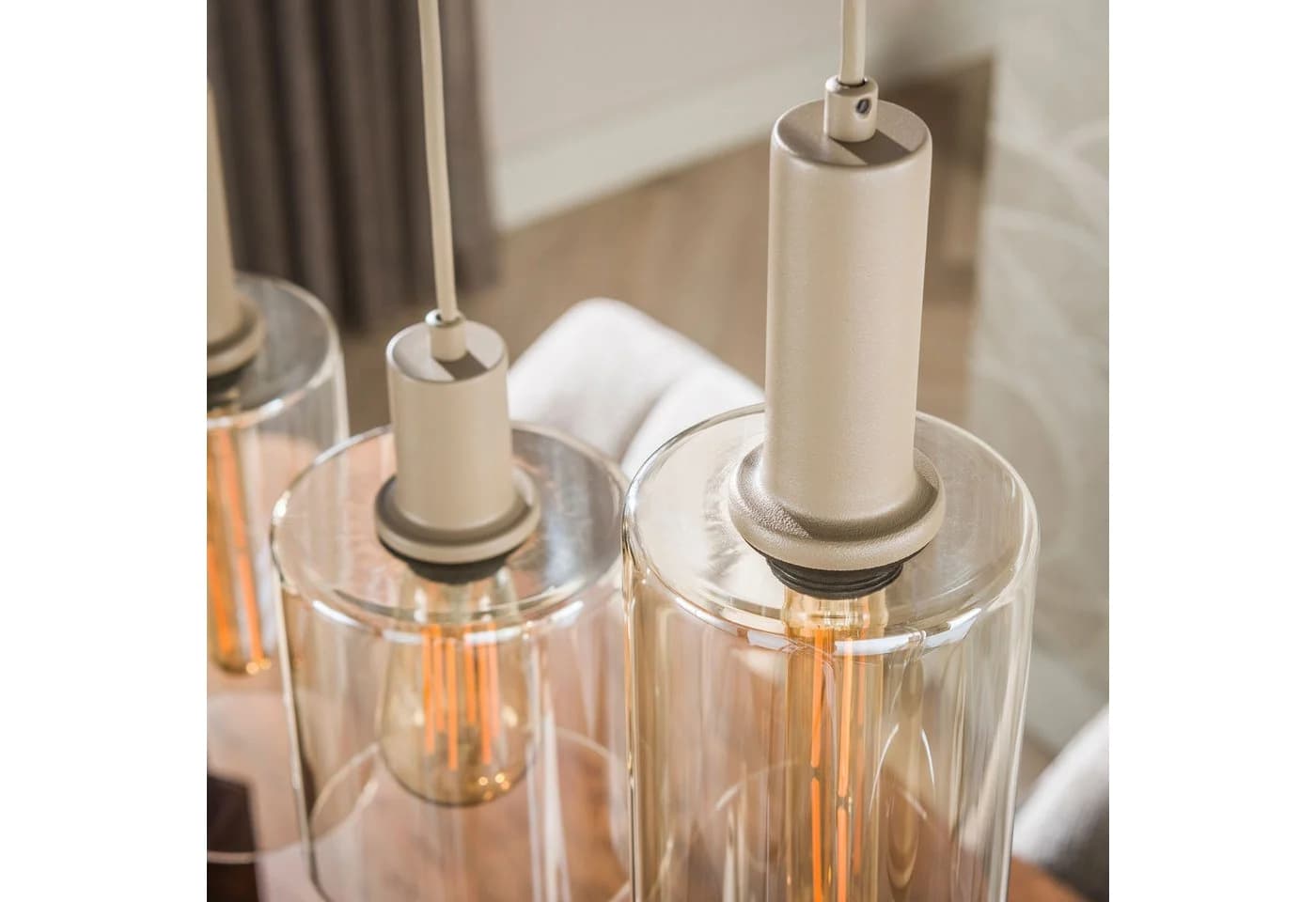 leven! Annekathrin Storkebaum LED Pendelleuchte LUMERO 6-flammig Glas beige - Bild 4