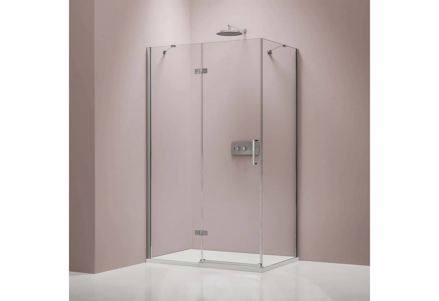 Bernstein Eckdusche NT403 90x80 cm Links ESG Glas Nano