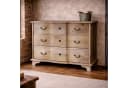 baario Kommode ARZANO braun massiv, Mangoholz Schubladenkommode Antik Design Bild 1