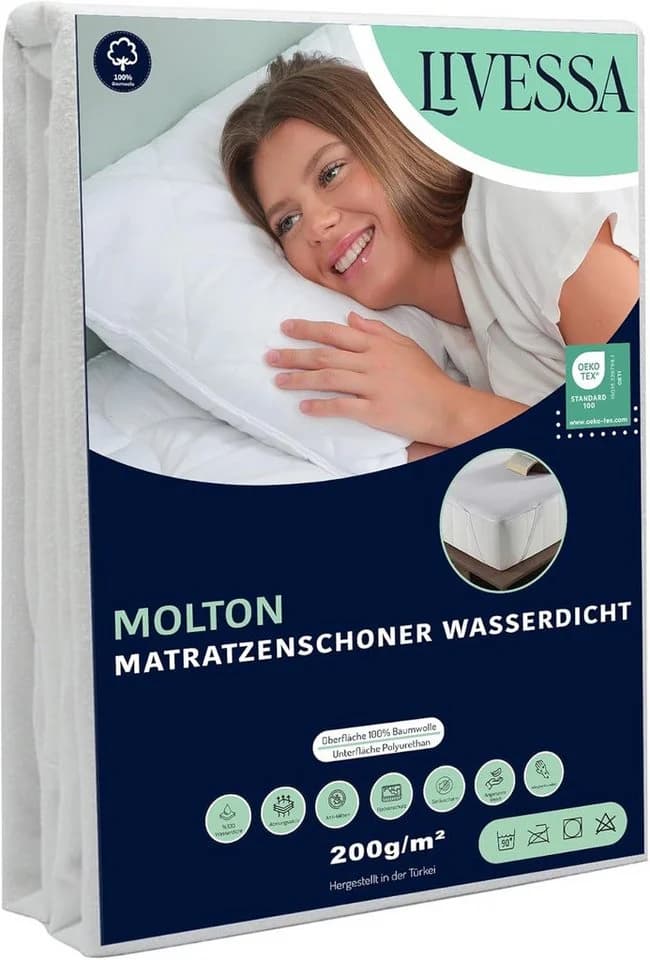 Limenda Matratzenschoner Molton Mikrofaser 100% Wasserdicht - Bild 2