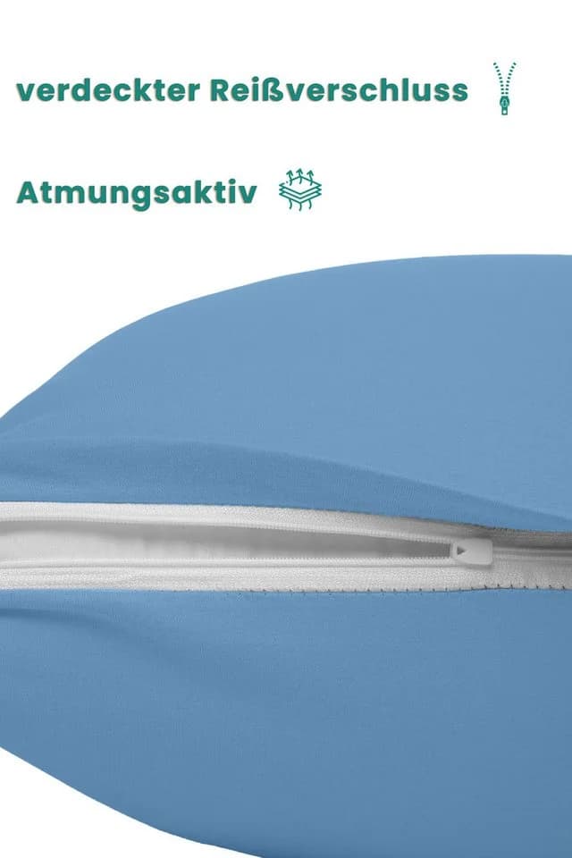 Livessa Kissenbezug 2er Set Baumwolle Verdeckter Reißverschluss - Bild 5