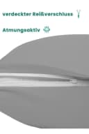 Livessa Kissenbezug 2er Set Baumwolle Single-Jersey 140 g/m² Verdeckter Reißverschluss Bild 5