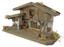 Krippenursel Weihnachtskrippe Eismannsberg 12-tlg. Handarbeit Holz Moos Heu Bild 4