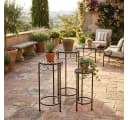 GerrysGardenAustria Beistelltisch 3er Set Braun Metall Bild 1