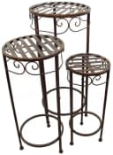 GerrysGardenAustria Beistelltisch 3er Set Braun Metall Bild 2