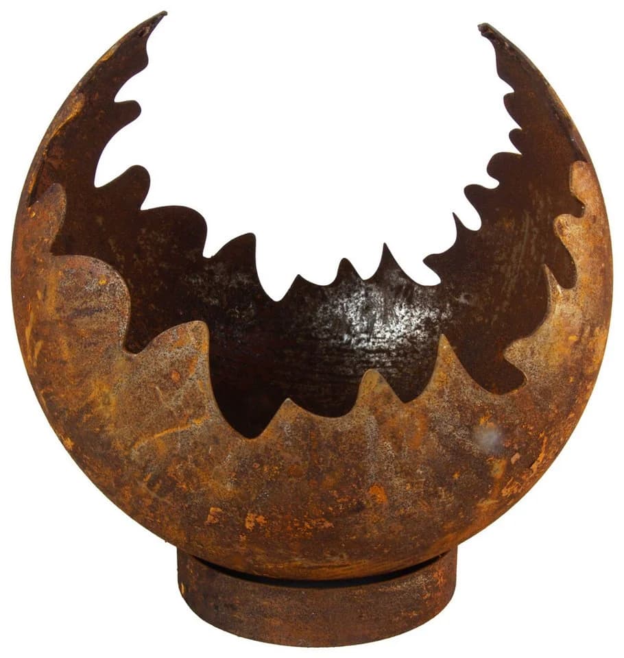 Lünemann Feuerschale Feuerkugel Rostoptik Metall - Bild 2