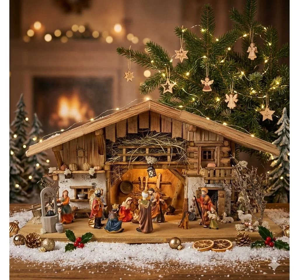 Krippenursel Weihnachtskrippe Aicha inkl. Figurensatz ETA 1 oder ETA2