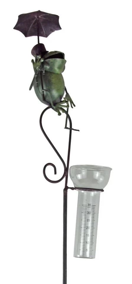 Posiwio Regenmesser Frosch mit Schirm & Zylinder Grün/Schwarz - Bild 2
