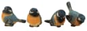 Posiwio Dekofigur 4er Set Rotkehlchen oder Finken Polystone Bild 2